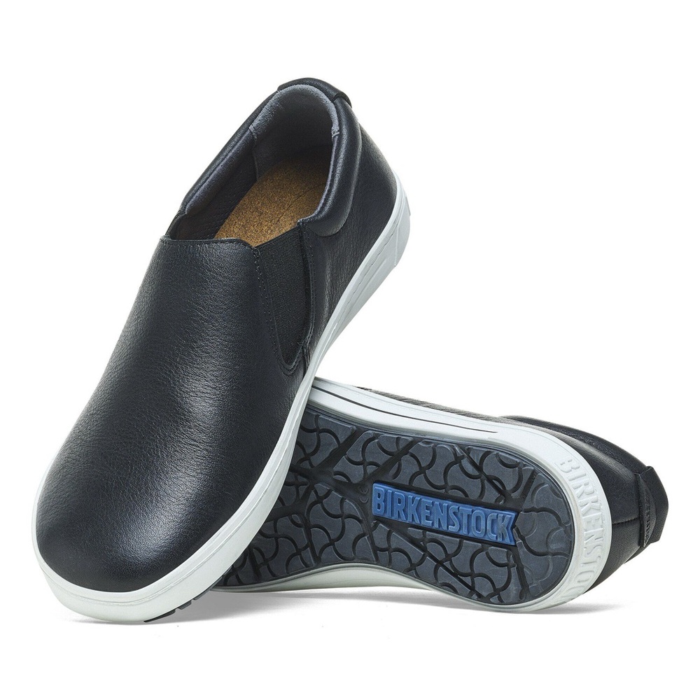 Birkenstock QO 400 Black Leather Slip-On Sneakers - Picture 3 of 13